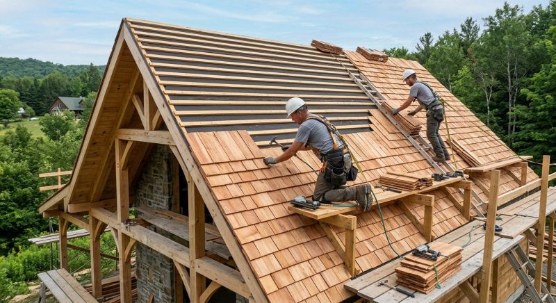 Cedar Roof Installation in Brandon, VT