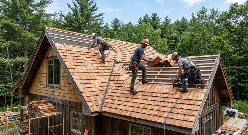 Cedar Roof Installation in Huntington, VT
