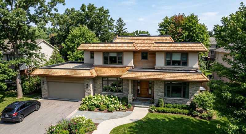 Cedar Shake Roof Construction in Brandon, VT