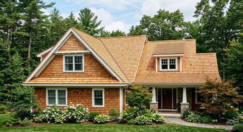 Cedar Shake Roof Construction in Warren, VT