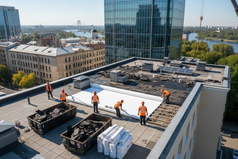 Flat Roof Replacement in Huntington, VT