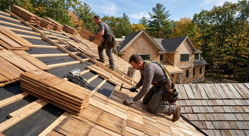 Natural Wood Roof Installation in Addison County, VT