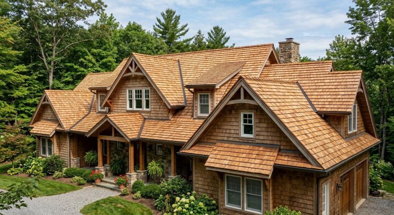 Natural Wood Roof Installation in Addison County, VT