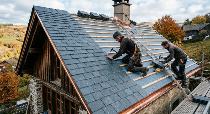 Slate Roof Construction in Waitsfield, VT