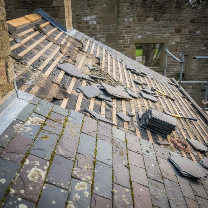 Slate Roof Replacement in Brandon, VT