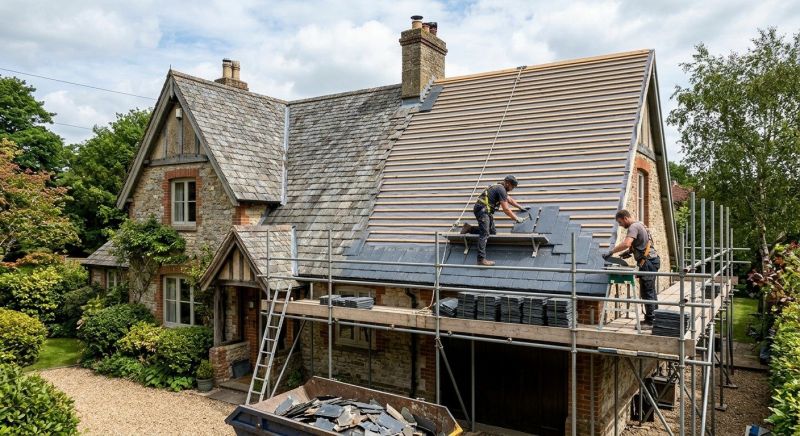 Slate Roof Replacement in Middlebury, VT