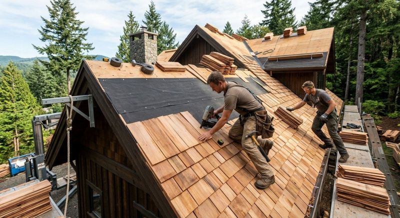 Wood Roofing Installation in Warren, VT