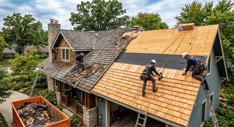 Wood Shake Roof Replacement in Pittsfield, VT