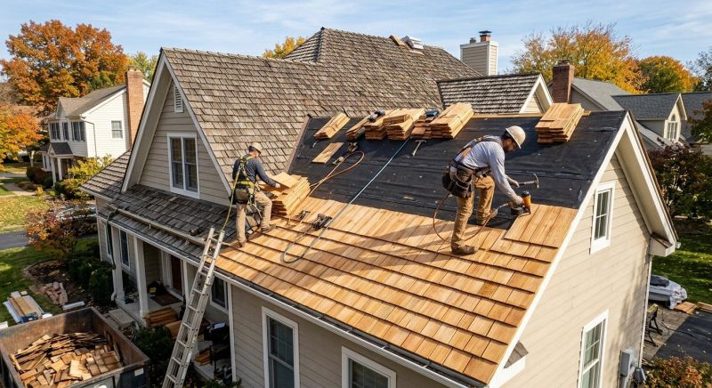 Wood Shingle Roof Replacement in Addison County, VT