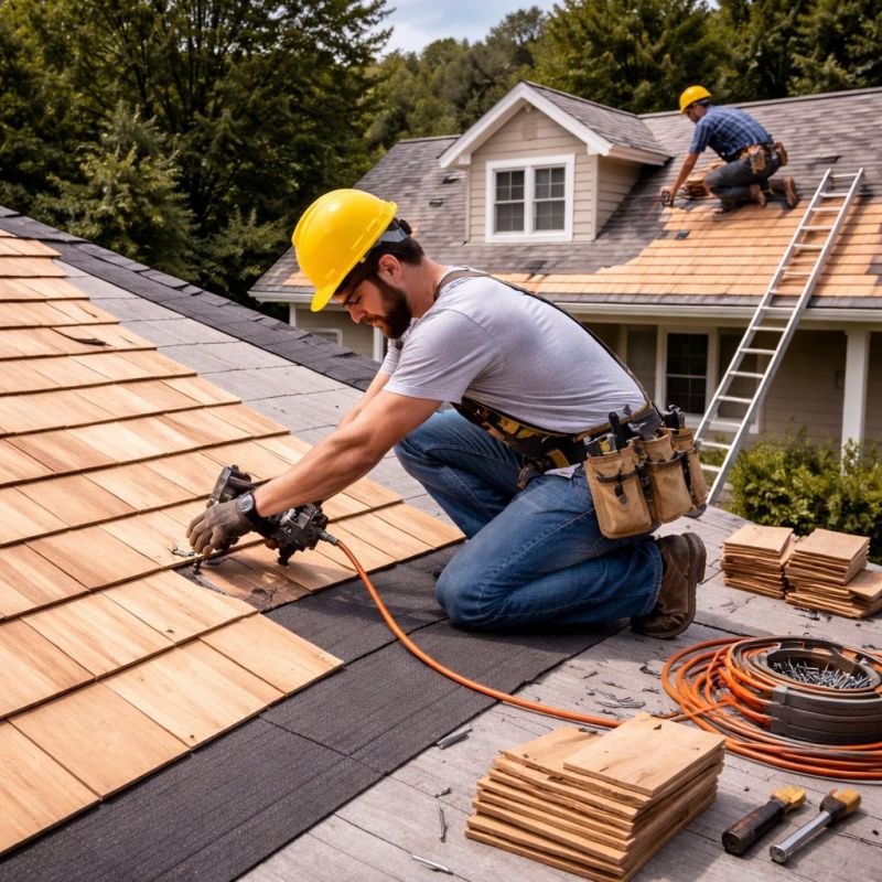 Wooden Roof Installation in Addison County, VT
