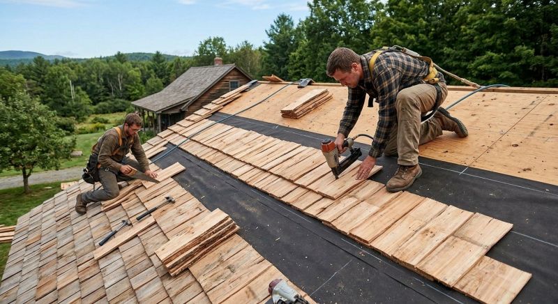 Wooden Roof Installation in Addison County, VT